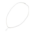 Bespoke 18ct White Gold Single Bright White Diamond Bar Pendant