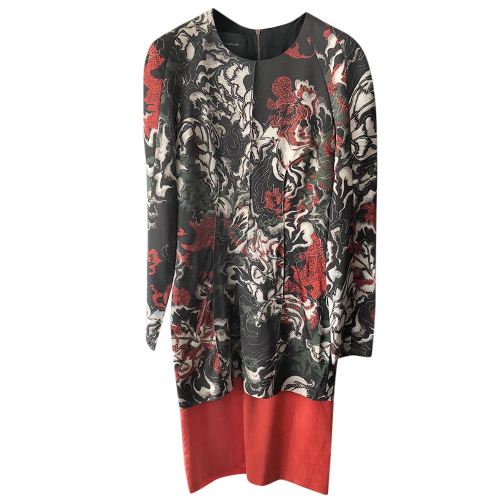 Cedric Charlier Multicoloured Satin Dress