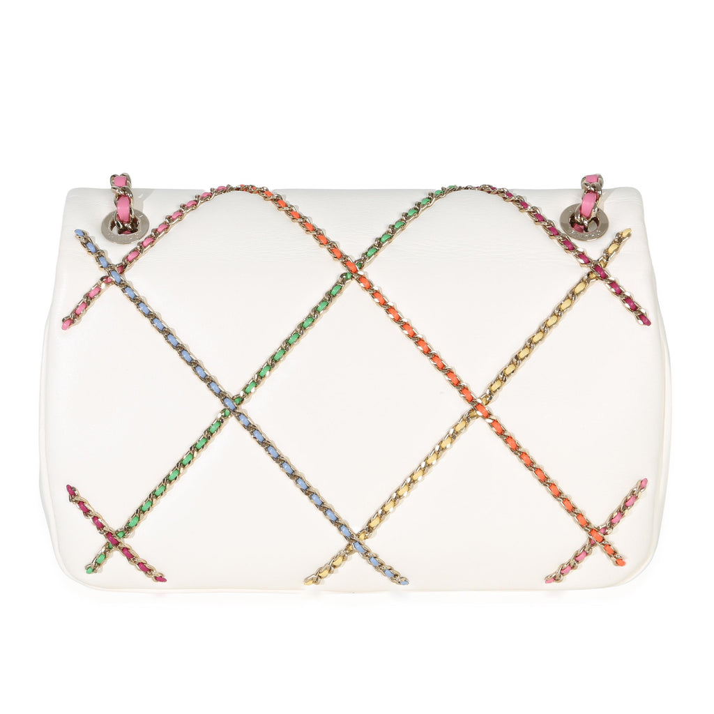 Chanel Lambskin Multicolor Chain Intertwined Small Flap Bag