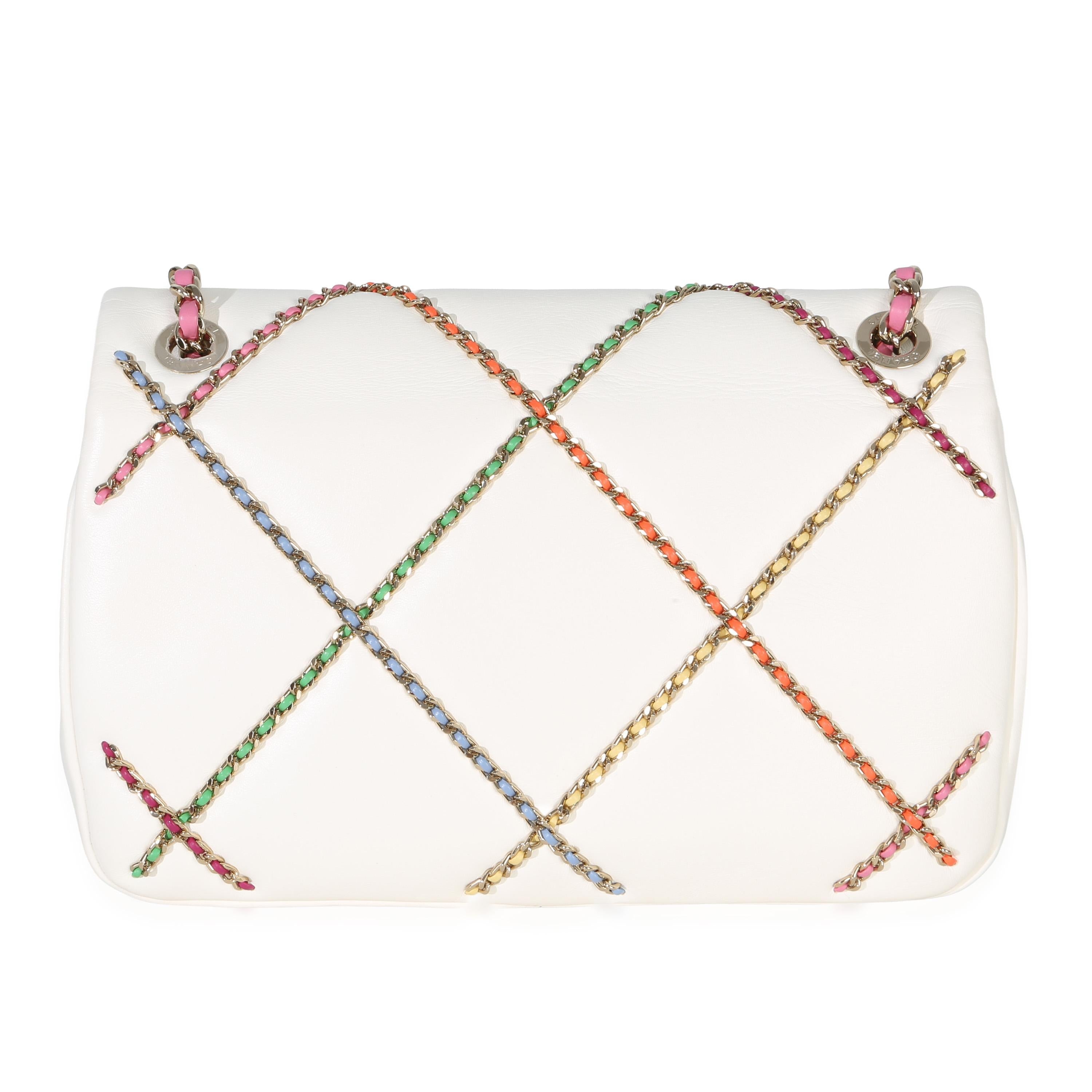Chanel Lambskin Multicolor Chain Intertwined Small Flap Bag