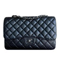 Classic Black Quilted Caviar Jumbo  Single Flap