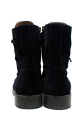 Chloe Black Velvet Combat Boots