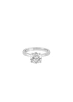 Round Brilliant Cut Diamond Platinum Set Ring - Size 53