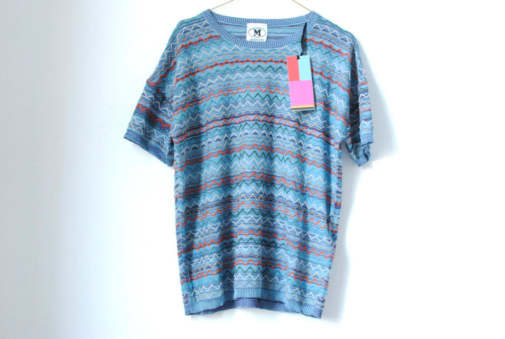 Missoni Blue ZigZag Top