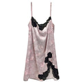 Cotton Club Couture Rose Satin & Leavers Lace Chemise
