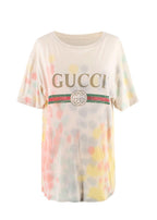 Gucci Cream Multicolour Tie-dye Logo T-Shirt