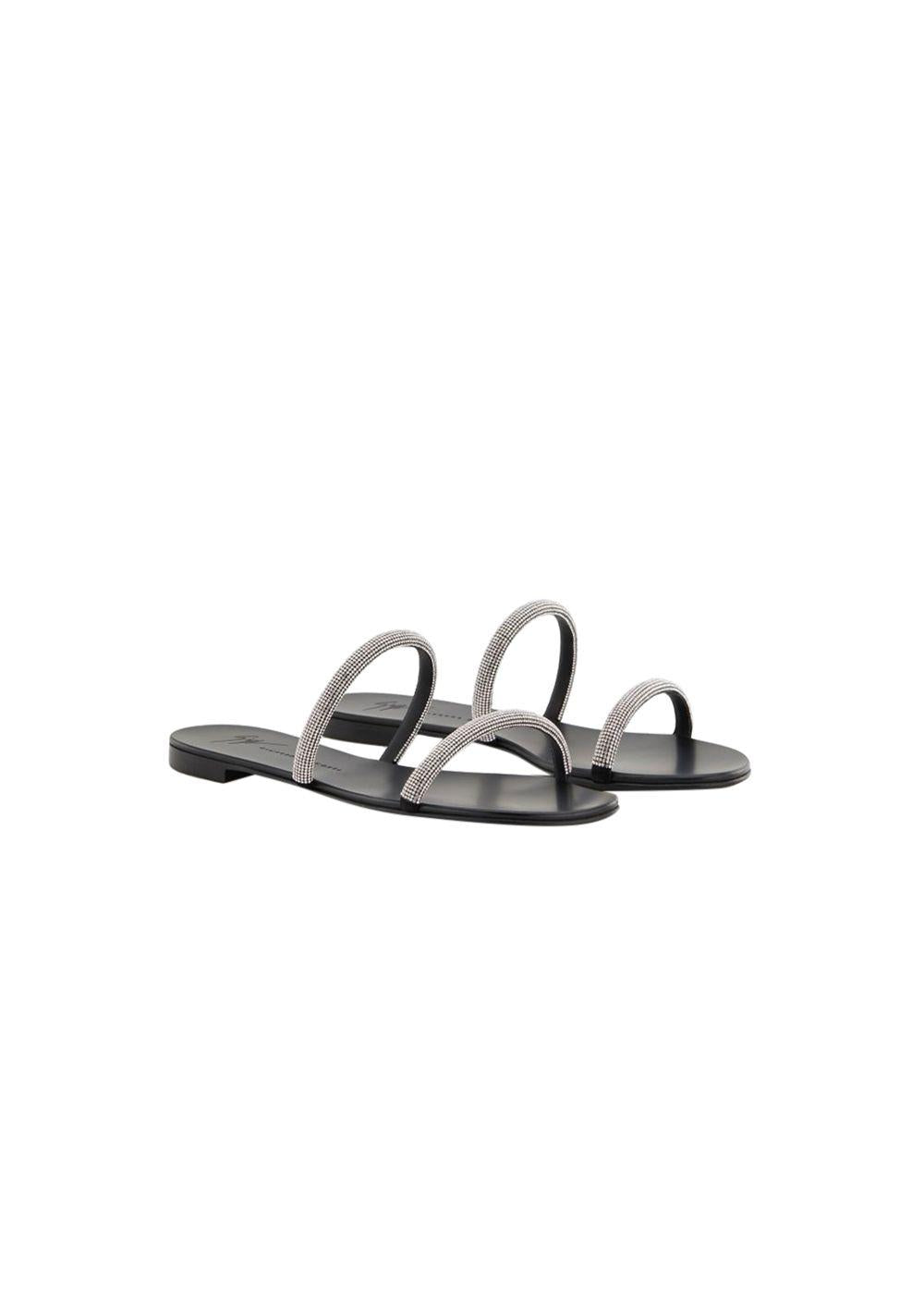 Croisette double-strap Crystal Sandals