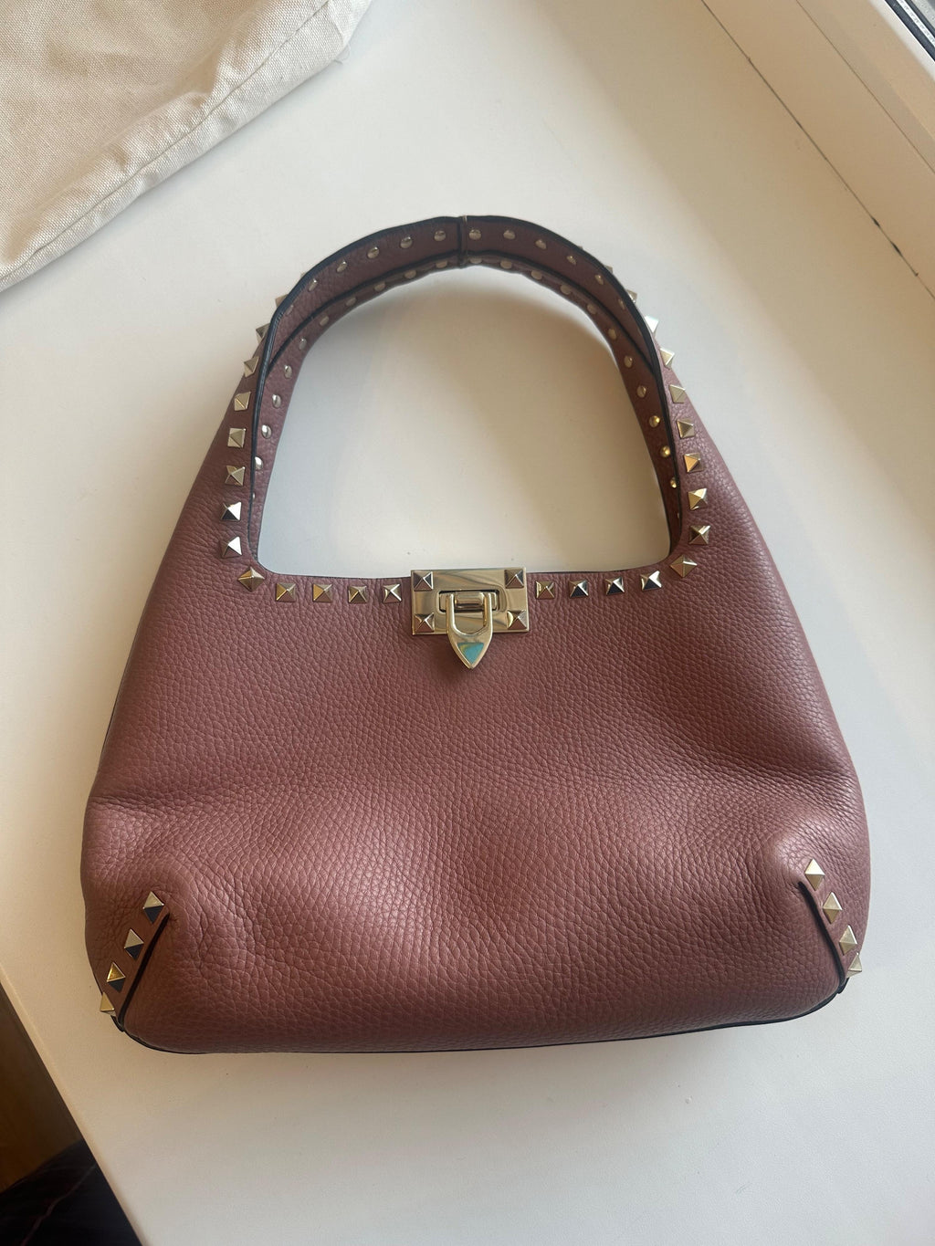 Valentino Pink Rockstud Shoulder  Bag