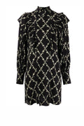 Ganni Printed Long Sleeved Dress