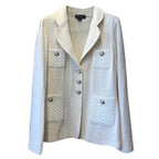 St John Cream Knit Jacket