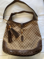 Gucci Brown Monogram Hobo Bag