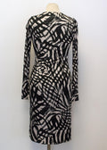Ghost Jersey Black and Nude Dress