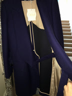 Chloe Indigo Wool-drill Coat