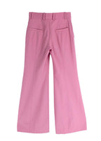 Chloe Pink Wide Leg Wool Blend Tailored Trousers