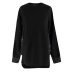 Tim Coppens Black Swallow Print High-Low Jumper