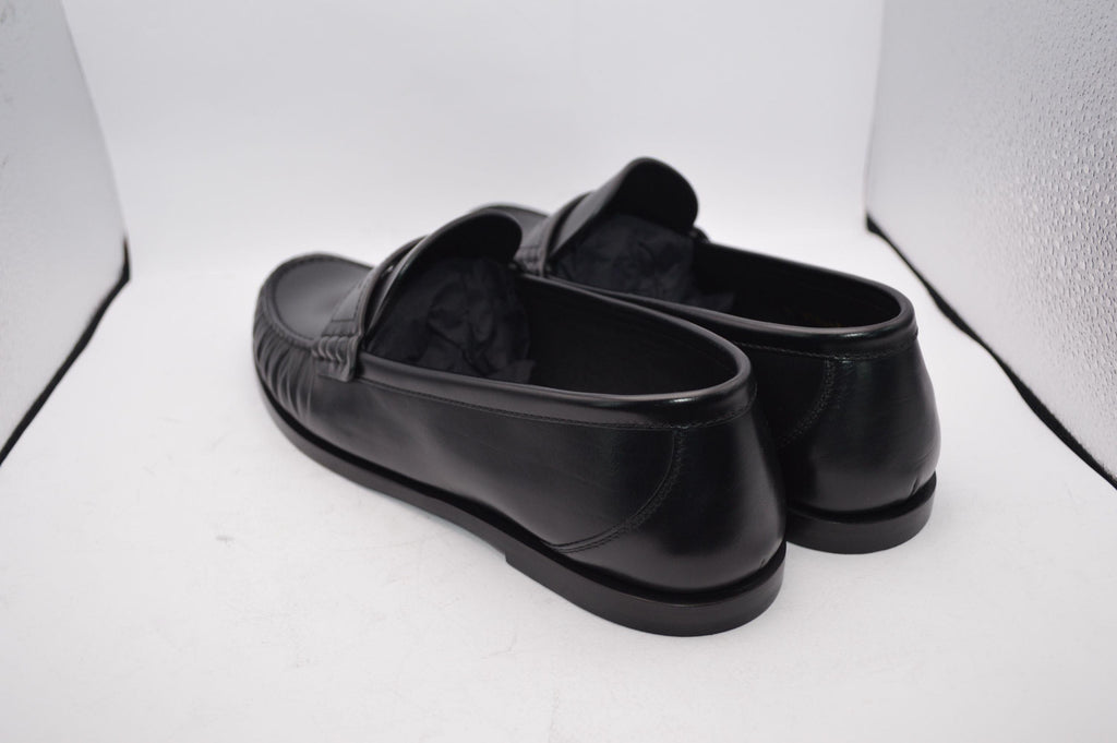 Saint Laurent Black Leather Moccasins