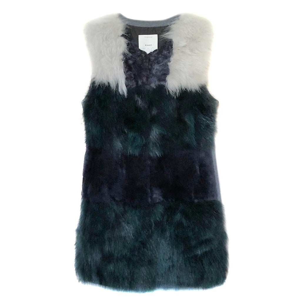 Pinko patchwork fur vest