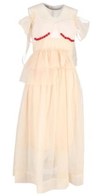 Simone Rocha Beige Mesh Midi Dress