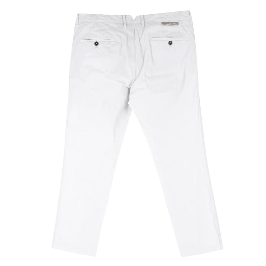 Incotex White Straight-leg Chino Trousers