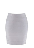 Dove Grey Stretch Knit Bandage Skirt