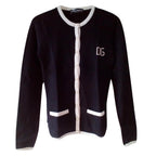 Dolce & Gabbana Black & White Knit Cardigan