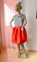 Olivia satin-twill skirt