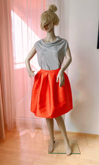 Olivia satin-twill skirt