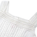 Bonpoint White Cotton Lace Details Ruffled Top