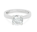 Platinum Set 2.03ct Lab Diamond Solitaire Ring - Size 53