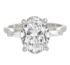 Verde 3ct IGI Certified Lab-grown Oval Cut VS2 Diamond Ring