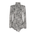 Alessandra Rich Silk Jacquard Leopard Skater Dress
