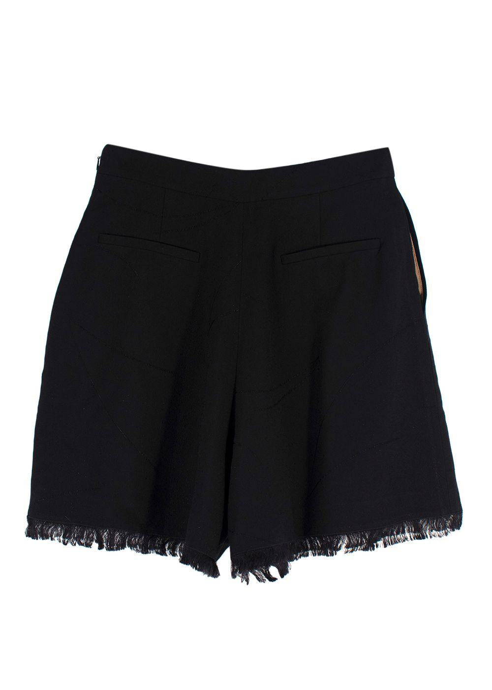 Chloe Black Frayed Hem  Shorts