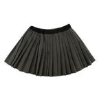 Bonpoint Grey Wool Blend Pleated Skirt