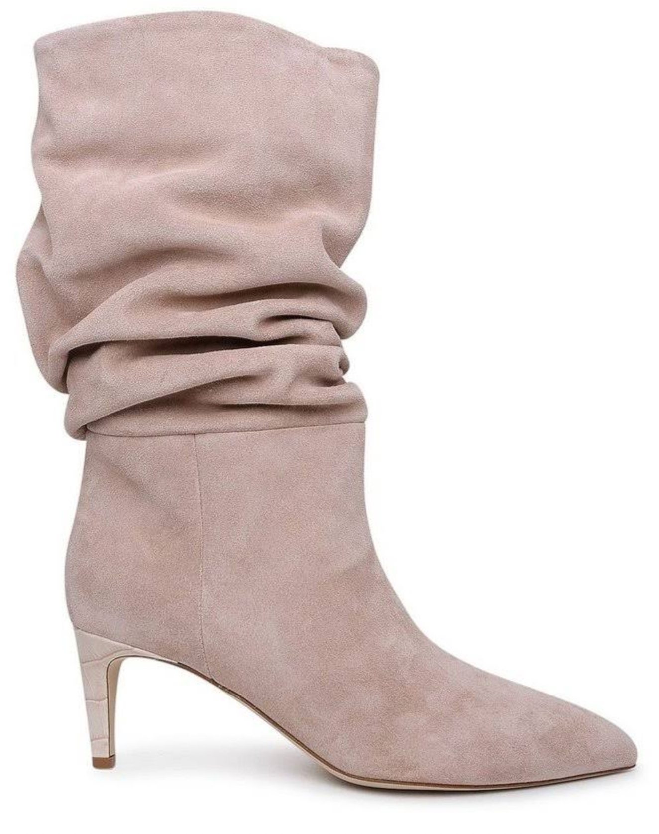 Slouchy Beige Suede Boots
