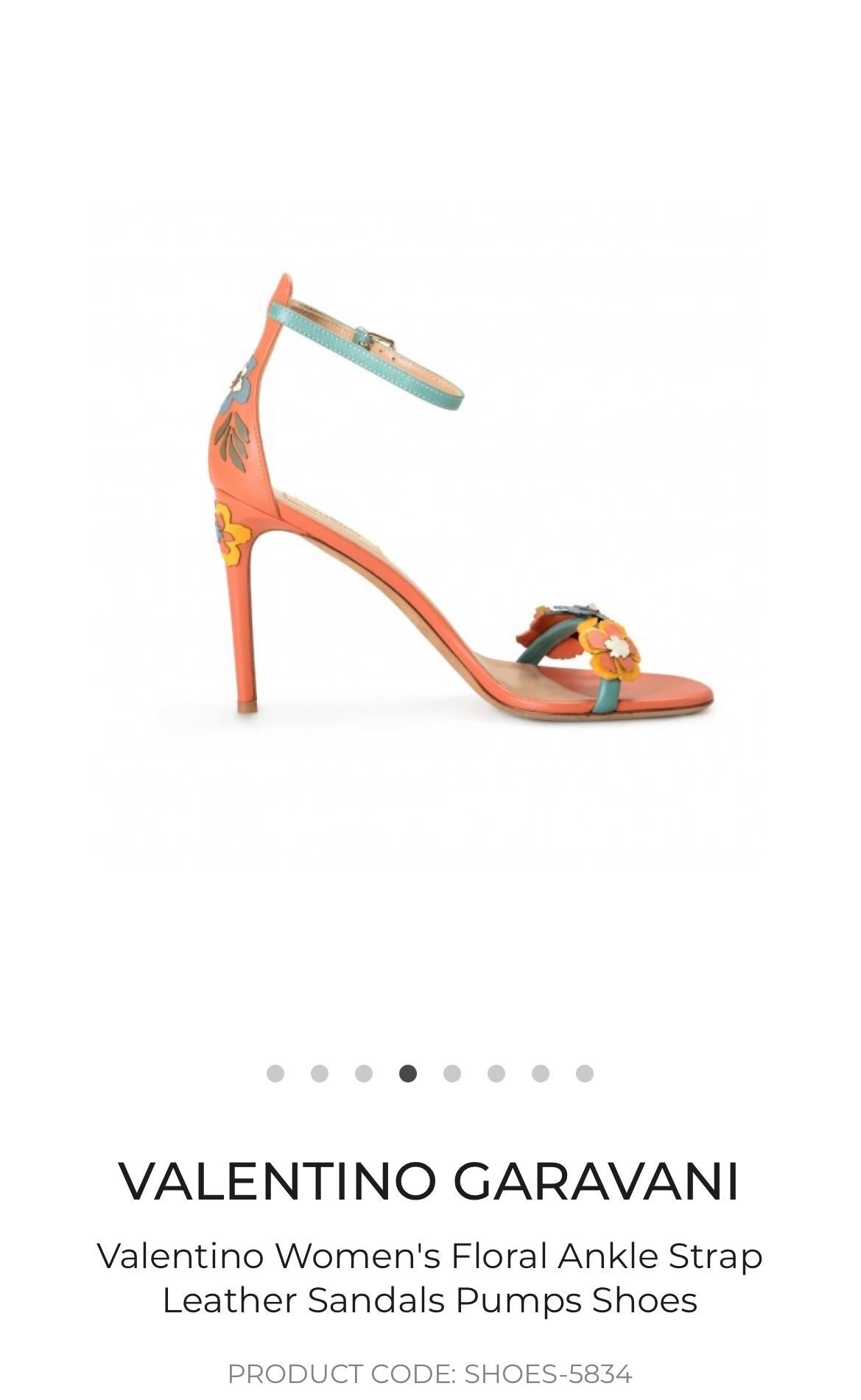 Floral Embellished Leather Sandals