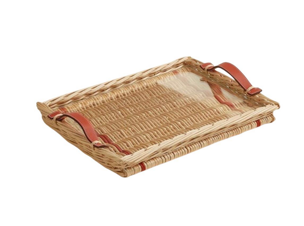 Hermes Rectangular Oseraie Wicker Tray