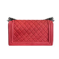 Red Calfskin Boy Bag