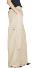 Prada Beige Cotton Wide Leg Pants