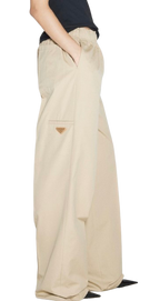 Prada Beige Cotton Wide Leg Pants