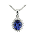 Bespoke 14kt White Gold Diamond & Tanzanite Pendant