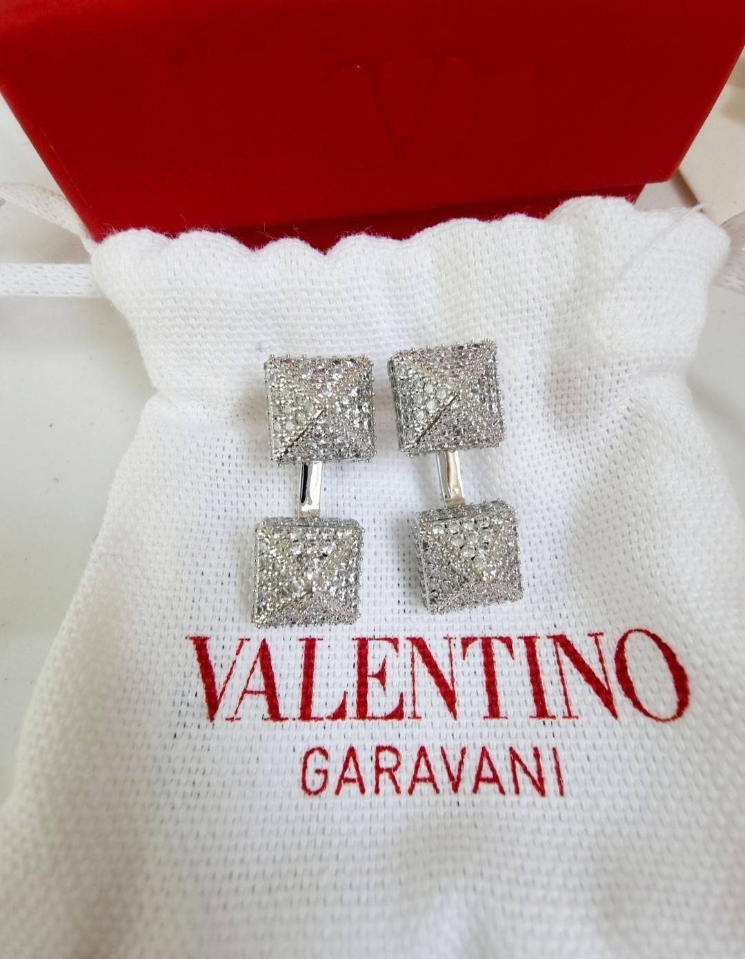 Valentino Crystal Rockstud Earrings