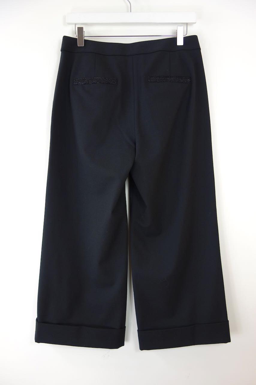 Black Wool Culottes