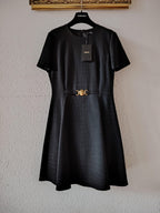 Black Virgin Wool Medusa Dress
