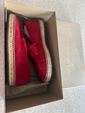 Burberry Red Suede Loafers