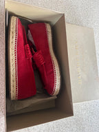 Burberry Red Suede Loafers