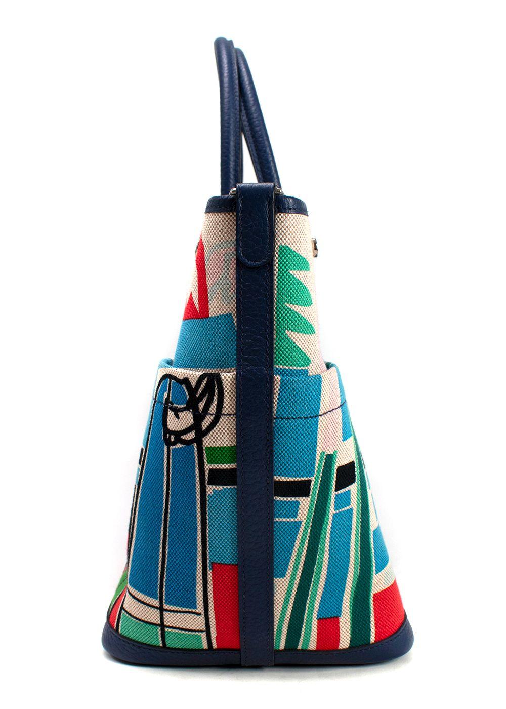 Hermes Sea Surf Garden Party Tote Bag