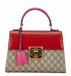 Gucci Supreme Coated Canvas And Leather Bag