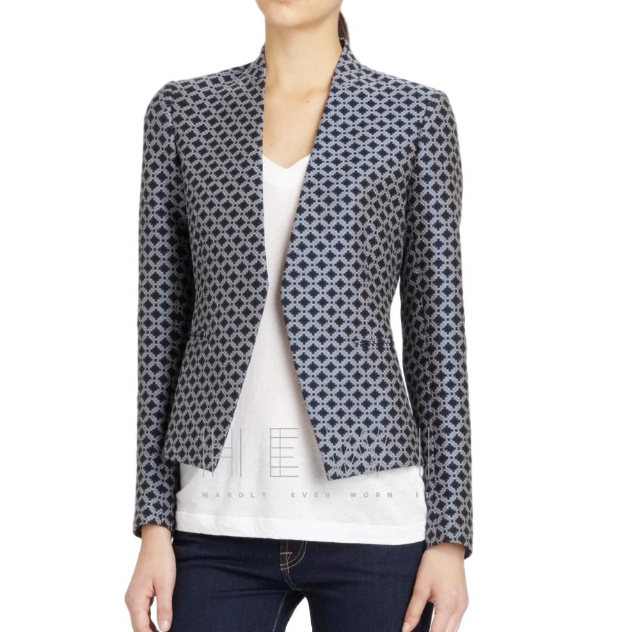 Theory stretch-wool geometric jacket