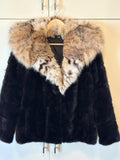 Bespoke Lightweight Black Mink /Bobcat Hooded Jacket