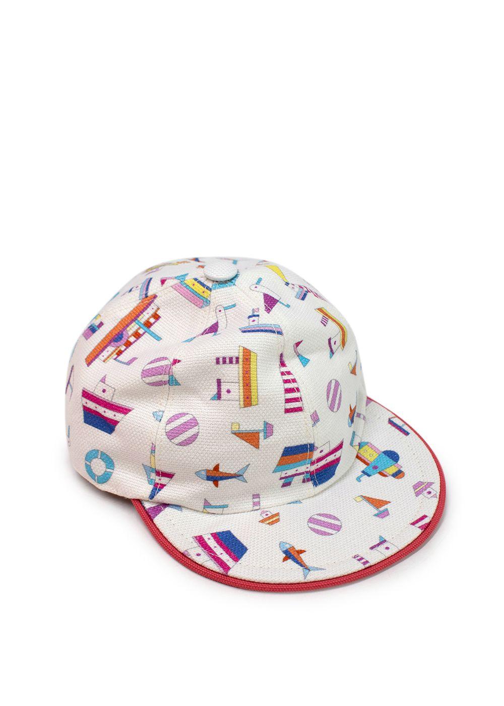 Hermes White Canvas Petit Chalutier Kid's Cap